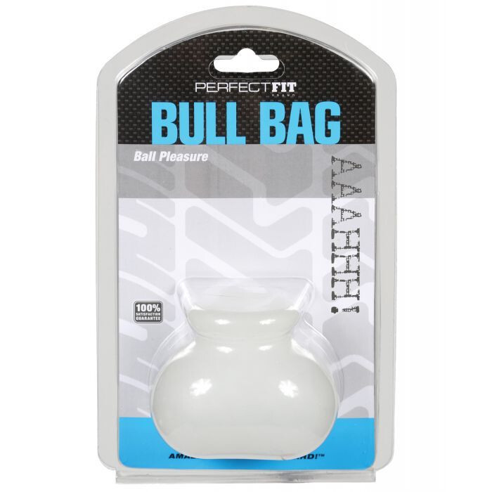 Perfect Fit Bull Bag 0.75″ Ball Stretcher & Weight Nut Sack Scrotum Toy – Clear