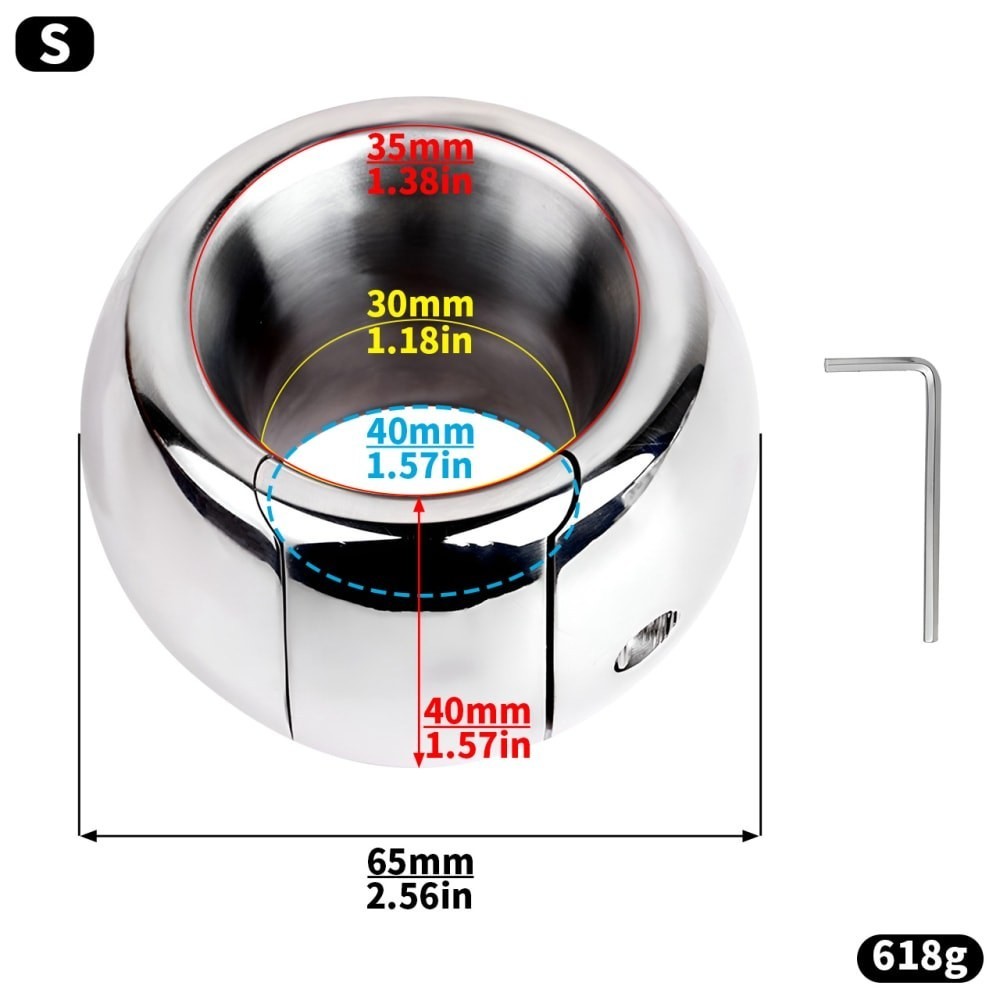Men’s Ball Stretcher Weight Heavy Penis Ring Removable Cock Ring Enhancer Delay