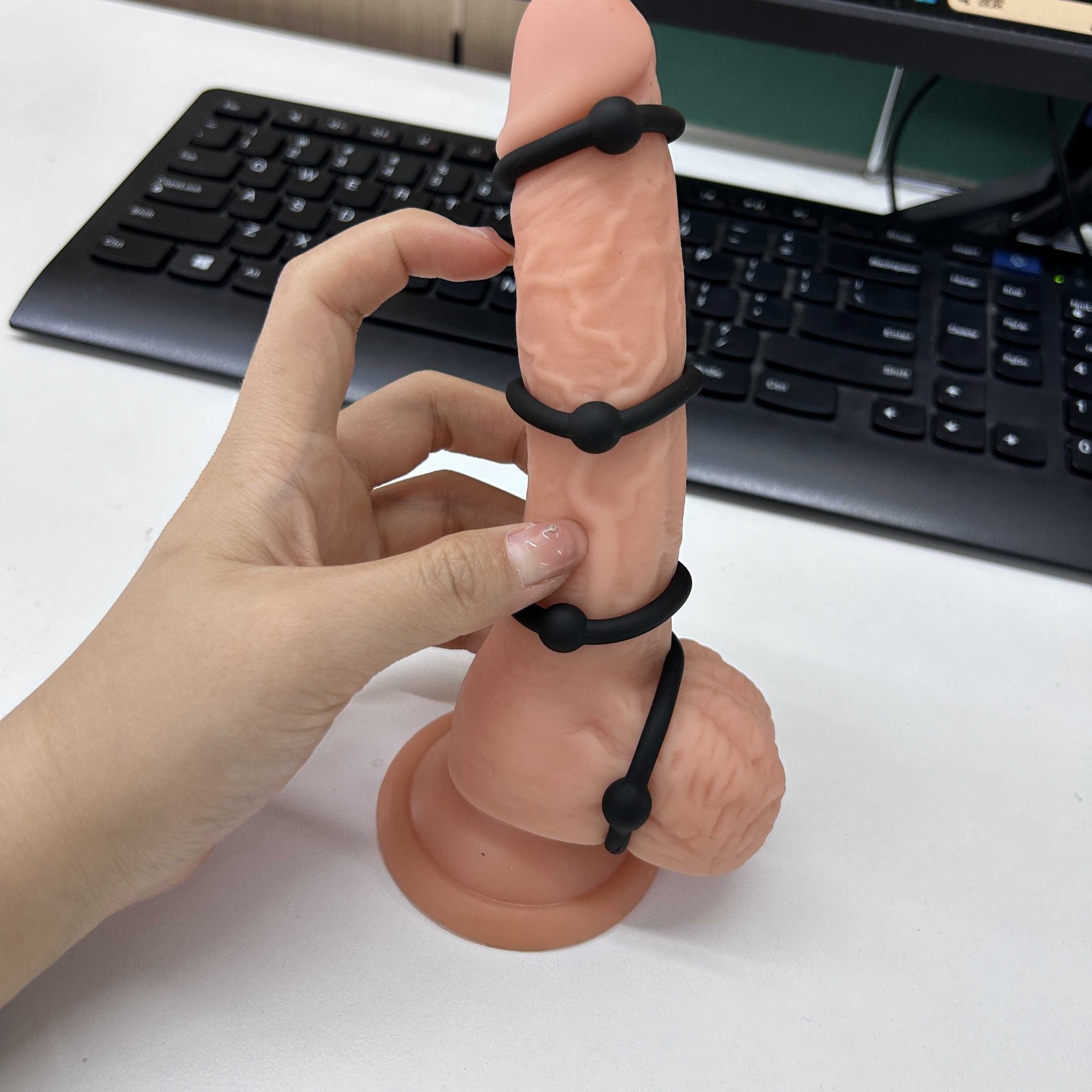Stainless Steel Penis Plug Dilator Enhancer Sounding Penis Ring Stimulator Man