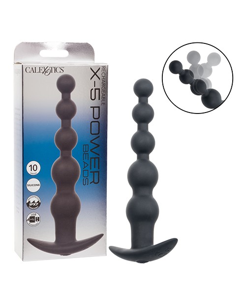 California Exotic Novelties Rechargeable X-5 Power Beads, Silicone