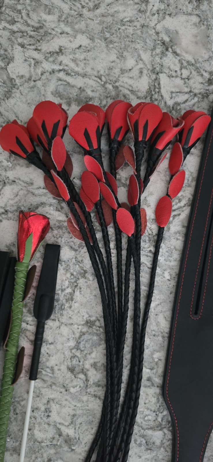 Leather Whips, Floggers, and Paddles / Bondage Fun