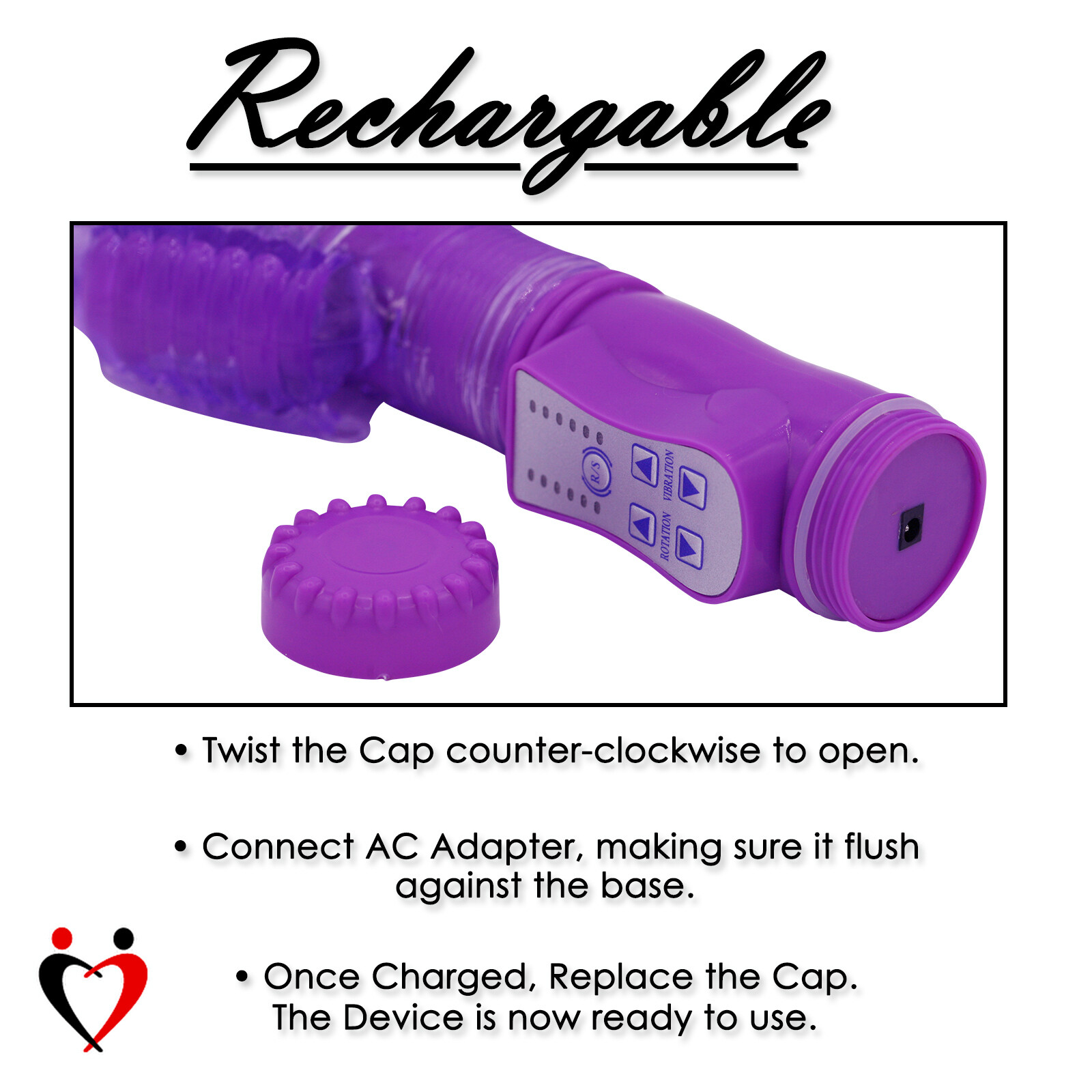 LeLuv Rechargeable Thrusting Butterfly Rabbit Vibrator