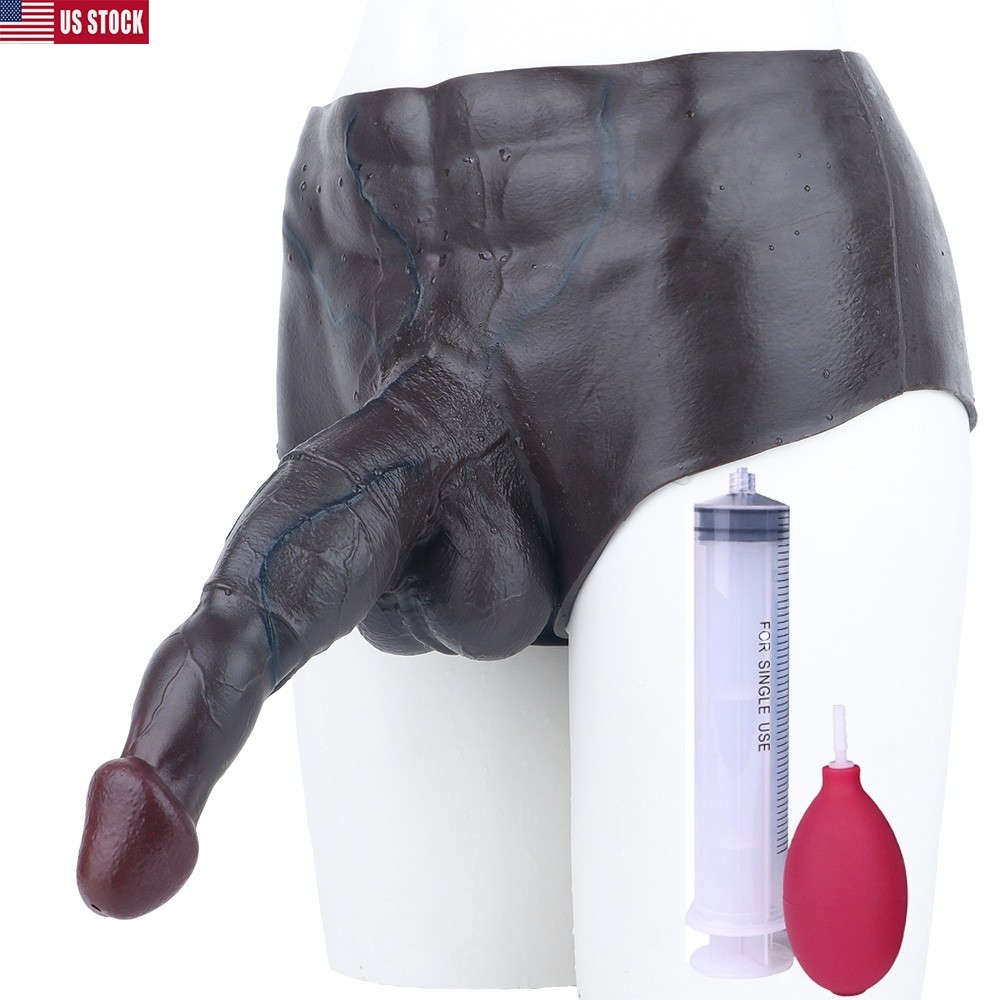 Strapon Squirting Solid Dildo Wearable Pants Silicone Penis Sex Toys For Lesbian
