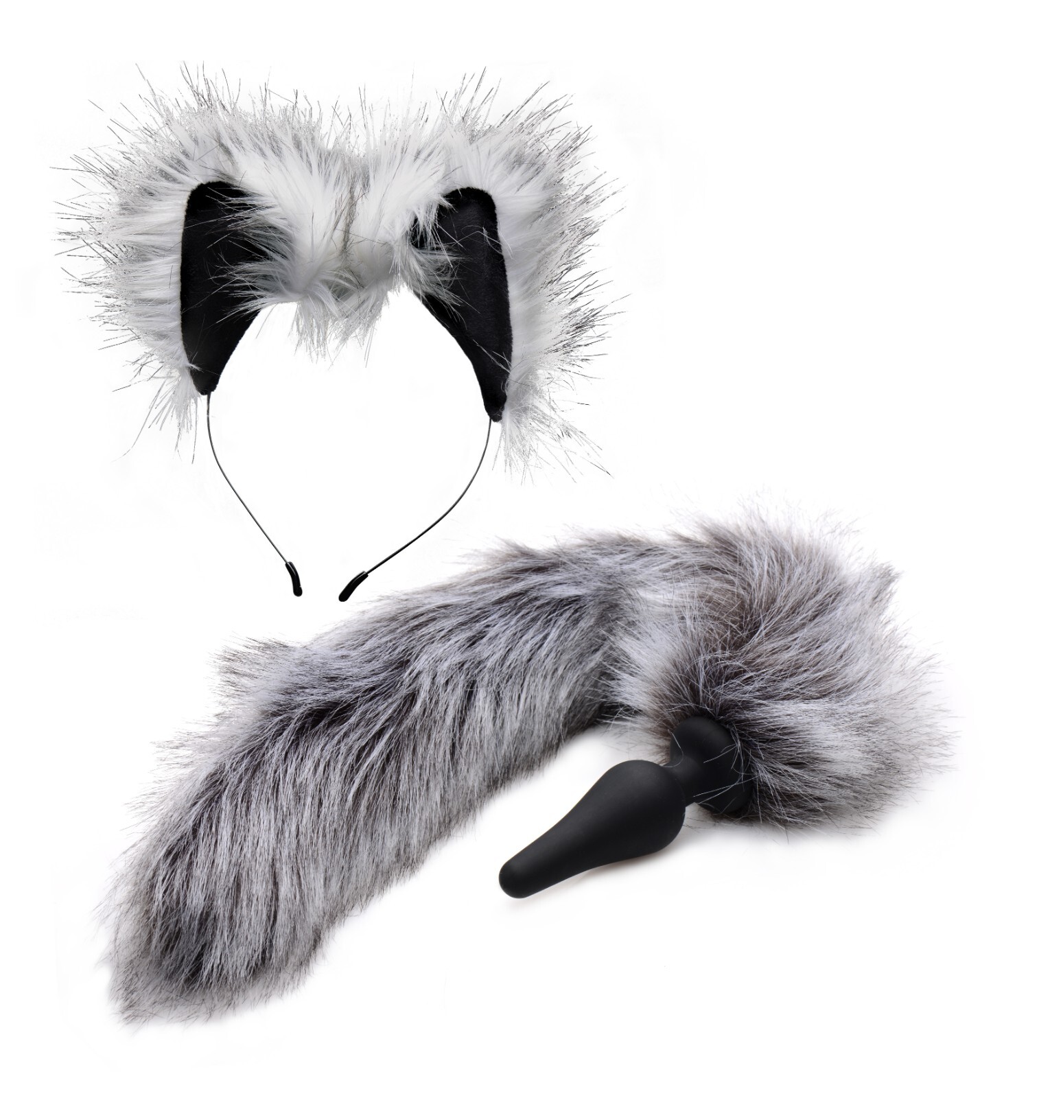 Tailz Grey Wolf Tail And Ears Set – Furry Cosplay Silicone Butt Plug
