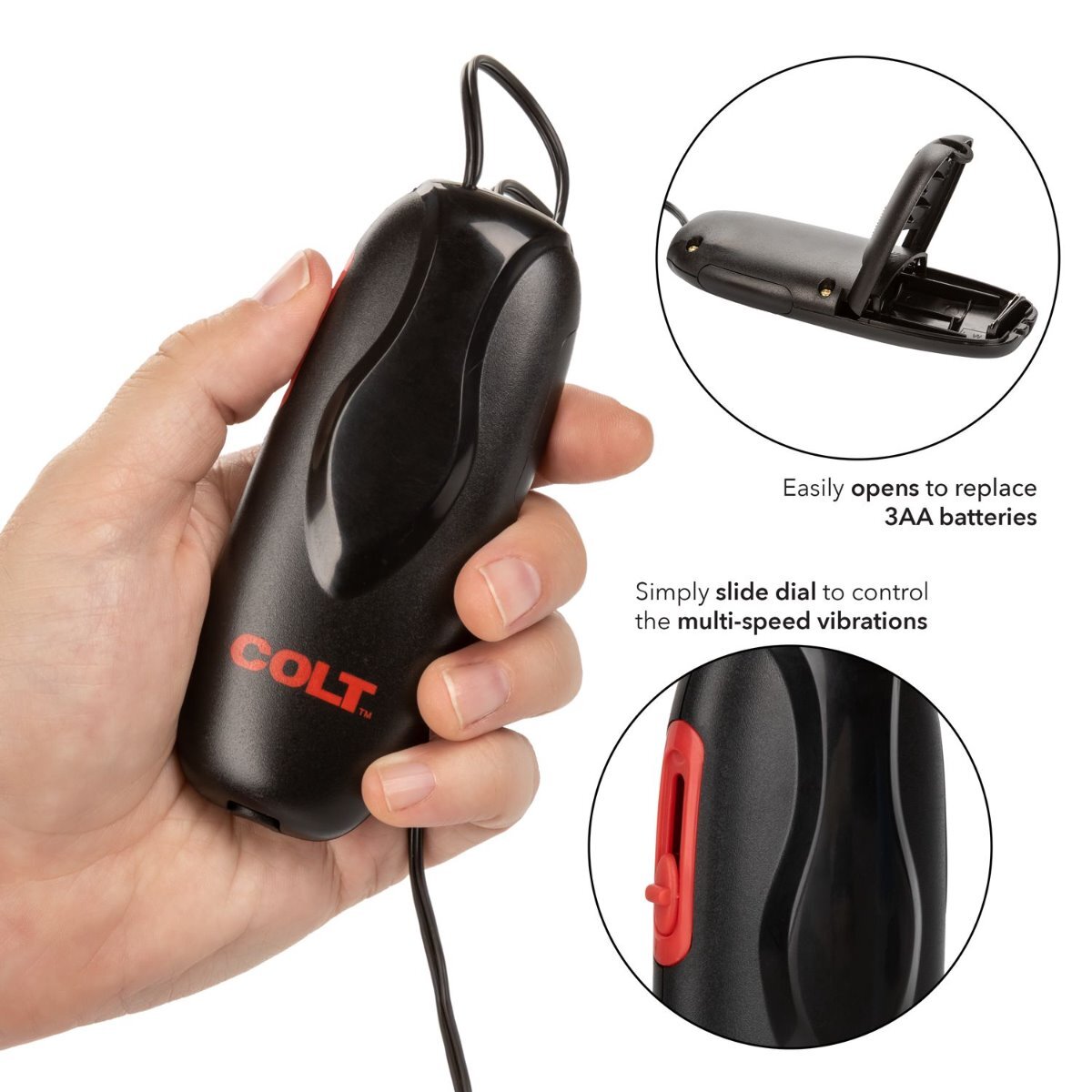 Vibrating COLT Turbo Black Bullet Vibe Discreet Couple Lover Foreplay Sex Toy