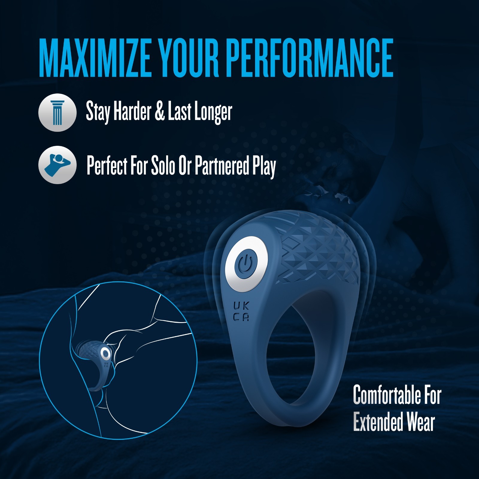 Blush Performance Plus Flex Pro Vibrating Cock Ring Adult Sex Toy