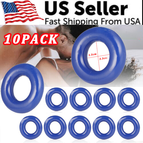 10 Pack Cock Ring Firm Silicone | Stay Hard Penis Rings Men Erectile Dysfunction
