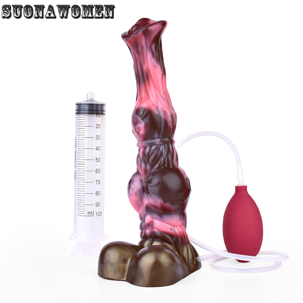 Ejacultion Dildo Realistic Fake Squirting Penis Spray Liquid Function Anal Toys