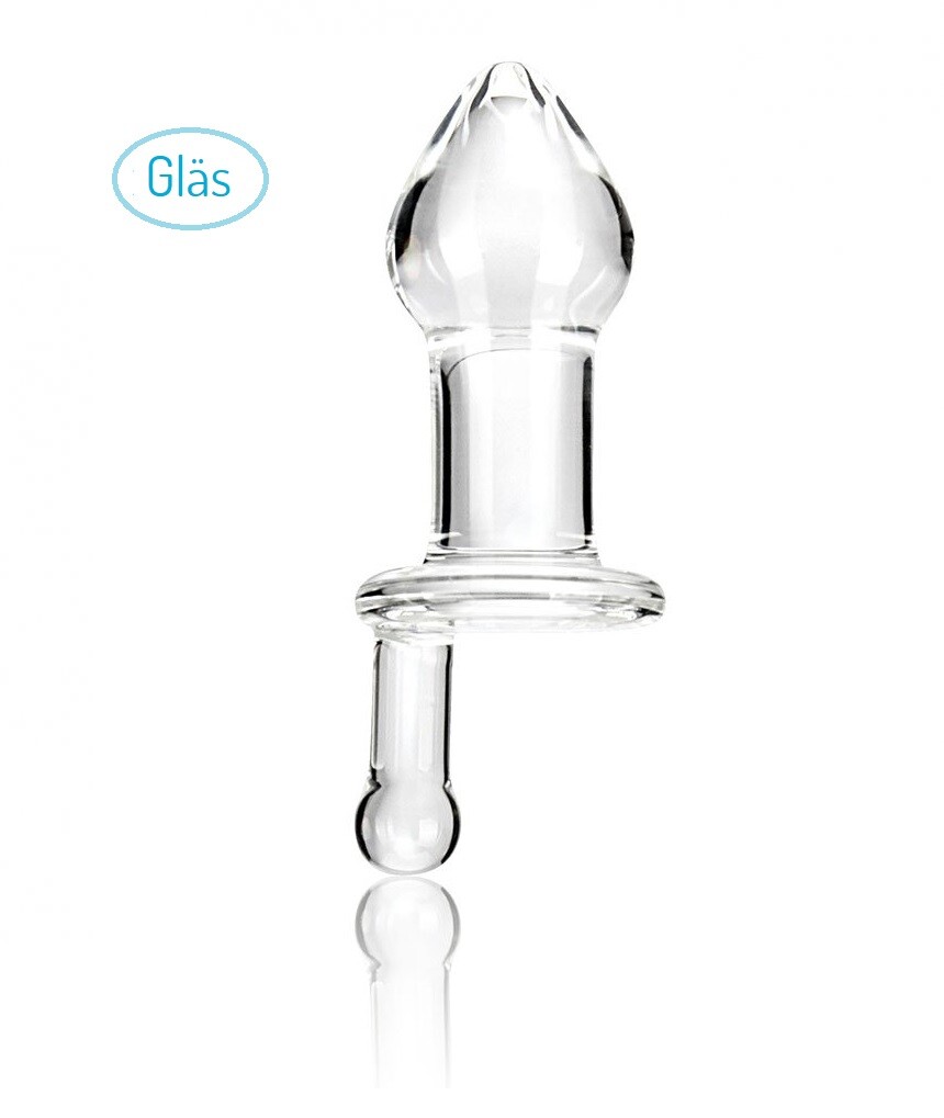 Glas Glass Juicer Clear Butt Plug Spinning Handle CRANK-SHAFT Sex Toy