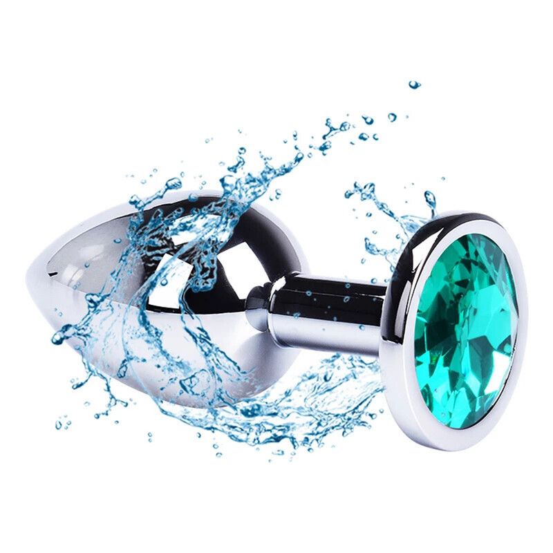 Butt Plug Anal Toy Colorful Jewel Metal Stainless Sex Toys For Women Men Couples