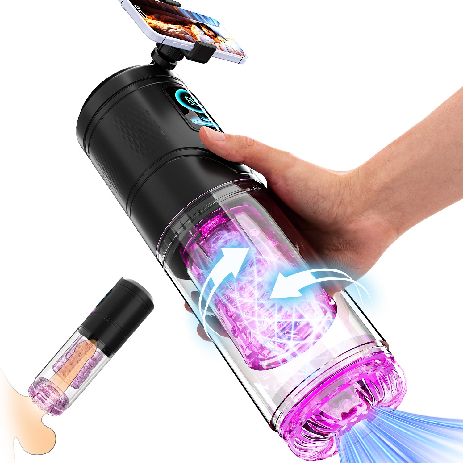 Blowjob Male Thrusting Masturbaters Sucking Rotating Mastubator Cup Sex Toys US