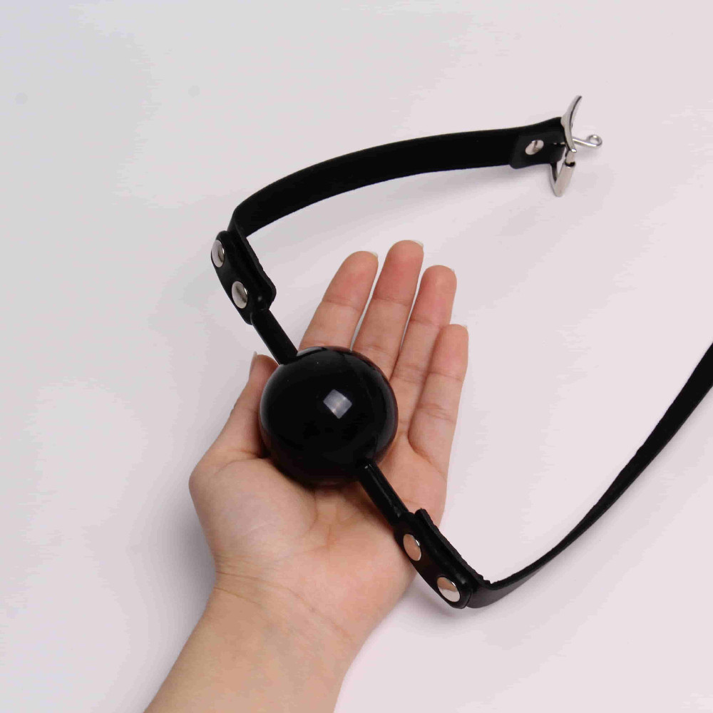 Faux Leather Silicone Flirting Mouth Ball Gag Bondage Slave Sex Toys Couples