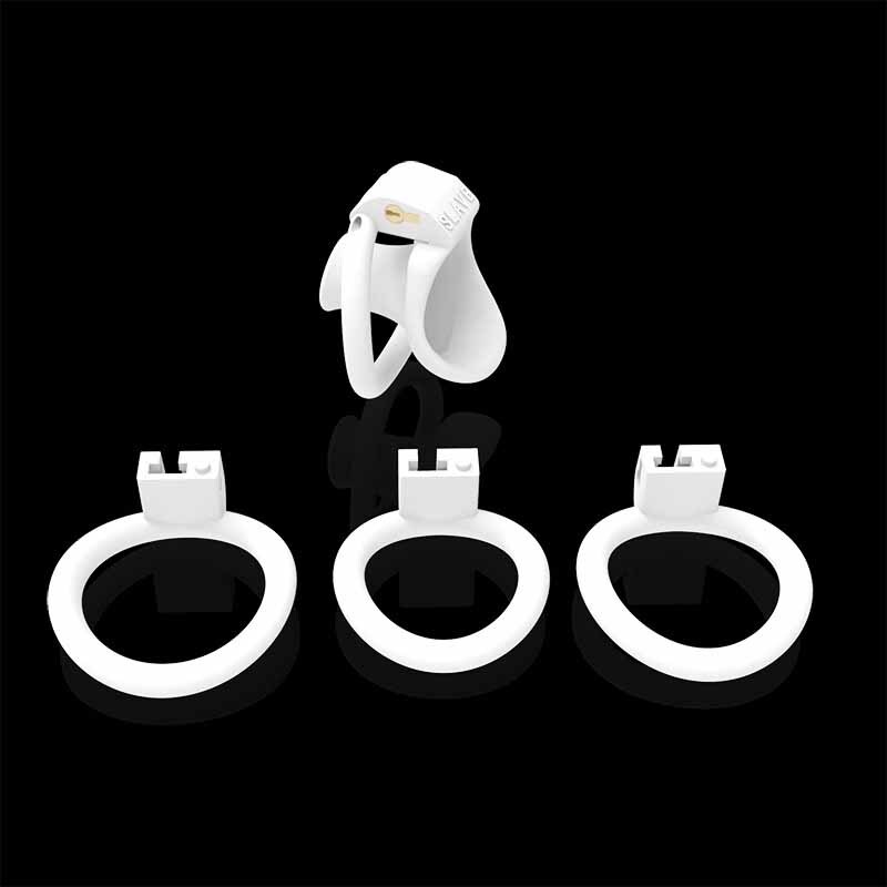 Sissy Inverted Negative Chastity Cage with 4-Rings for Man Rings Chastity Device
