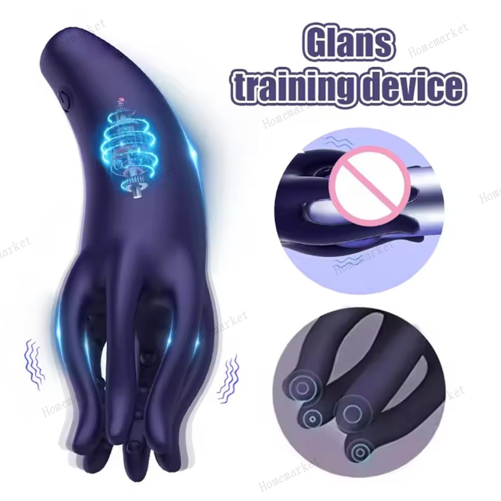 Vibrating Penis Glans Trainer Massager Male Masturbators Cup Blowjob Sex Toy