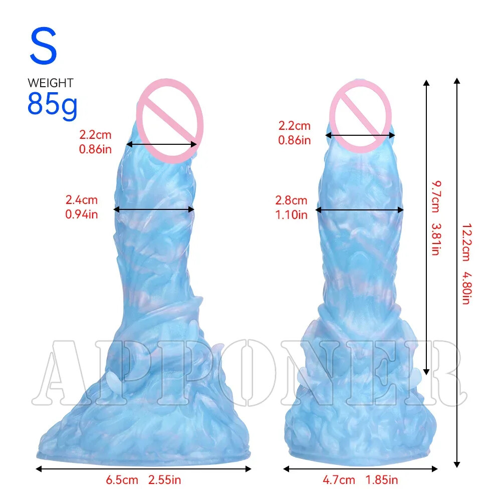 Realistic Penis Long Anal Plug Knot Dildos Stimulation Strong Sucking Sex Toys