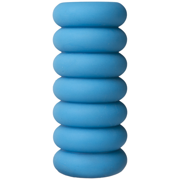 Mood Thrill Ribbed Beaded Double Entry Stroker Cock Sleeve Masturbator – Blue