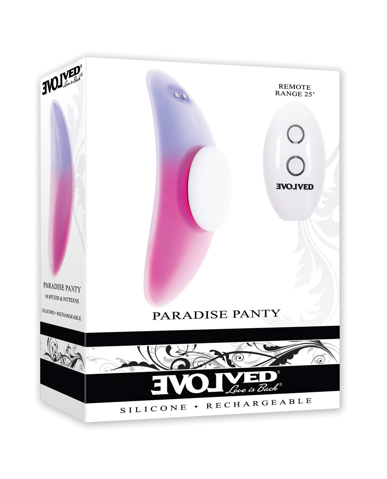 Evolved Paradise Panty Curved Panty V*be w/Remote Control – Pink/Purple