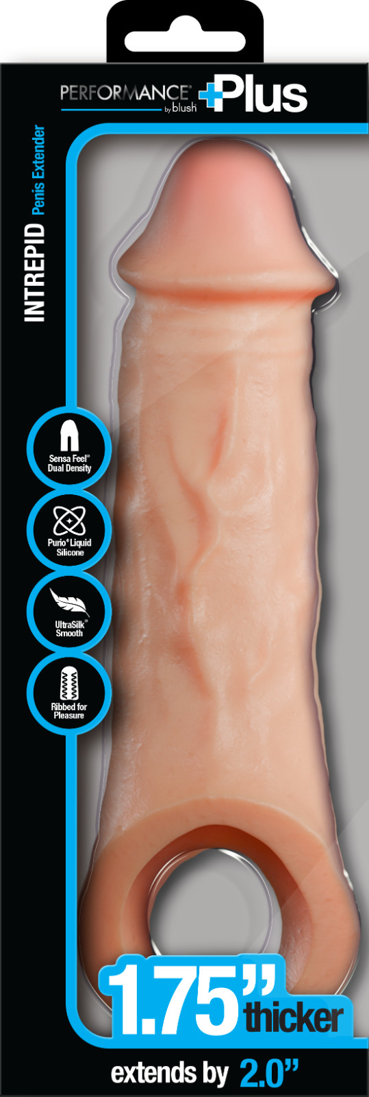 Blush Plus Intrepid 9.25 Inch Realistic Penis Extender Sleeve