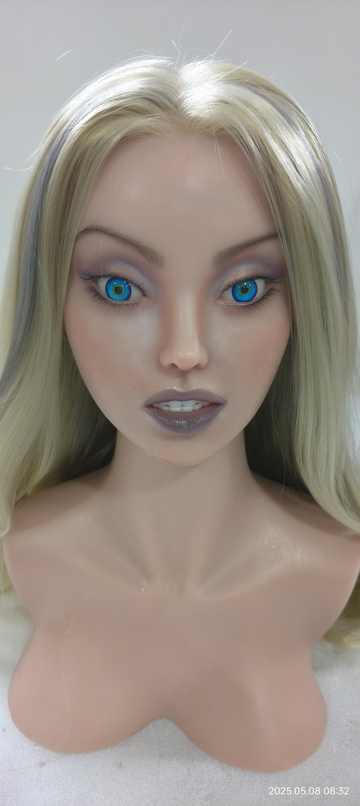 Lifelike Sex Doll Head Masturbator Real Oral Tongue Mobile Jaw Implanted Hair