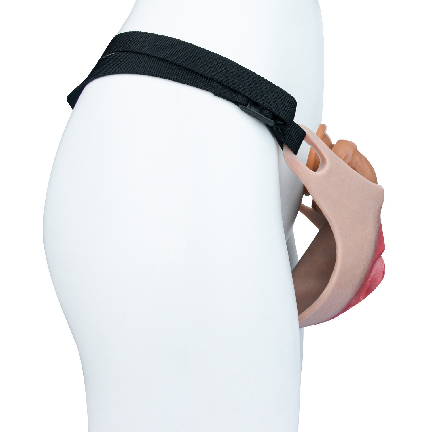 Male Adjustable Chastity Belt Cage Lock Device with Realistic Pussy Sissy Hole