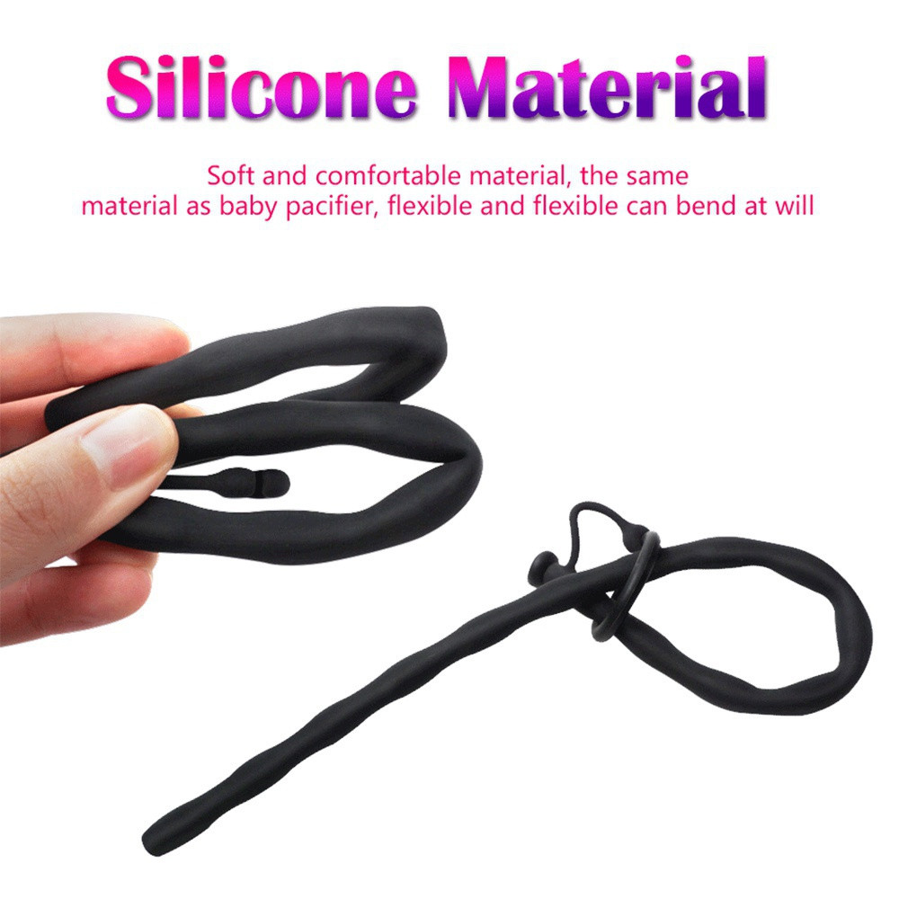 1-3pcs Urethral Silicone Penis Plug Urethra Stretcher Stretching Dilator Sound