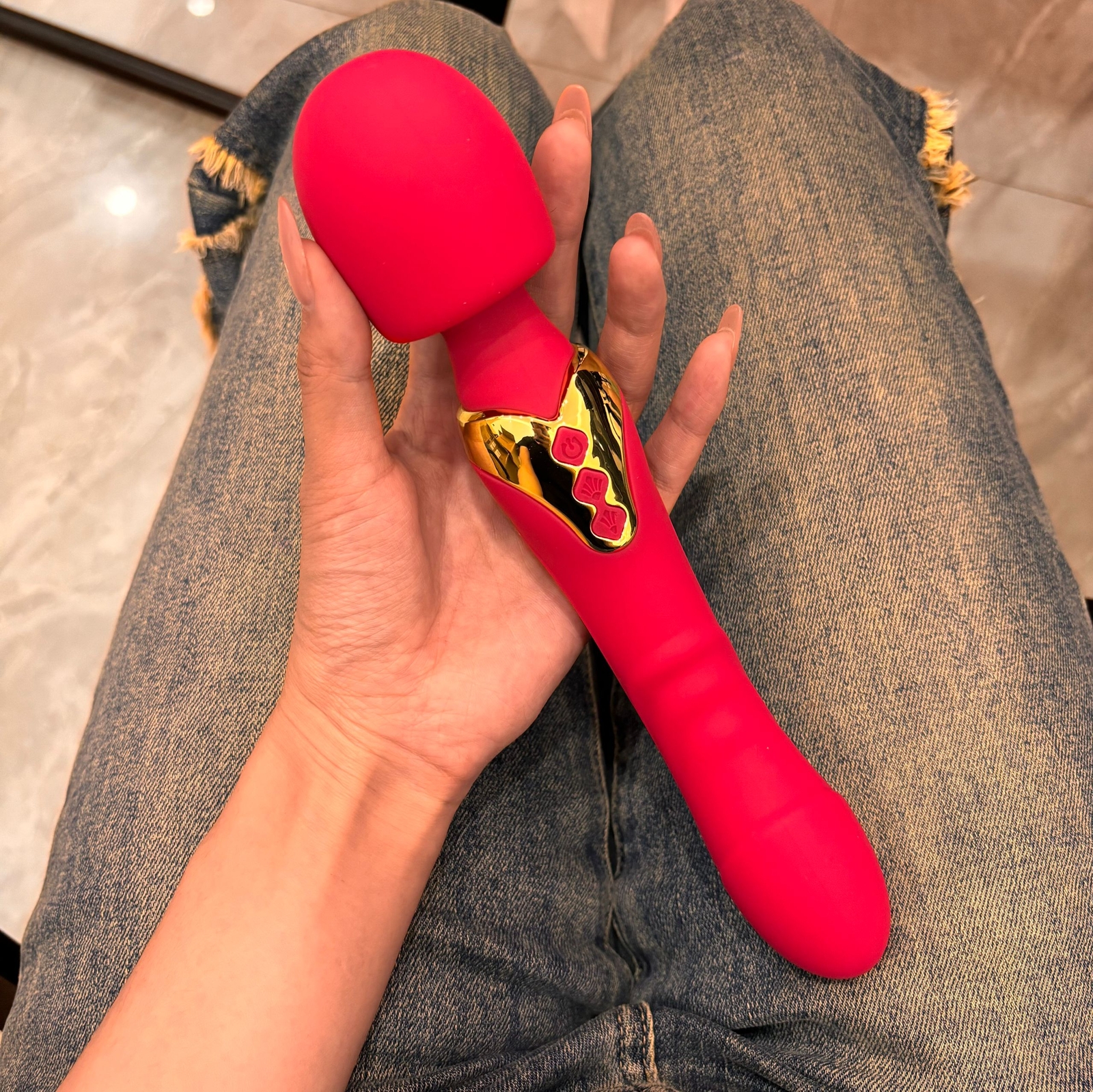 Rechargeable Wand Massager Vibrator Stimulator Sex Toy for Women Couples