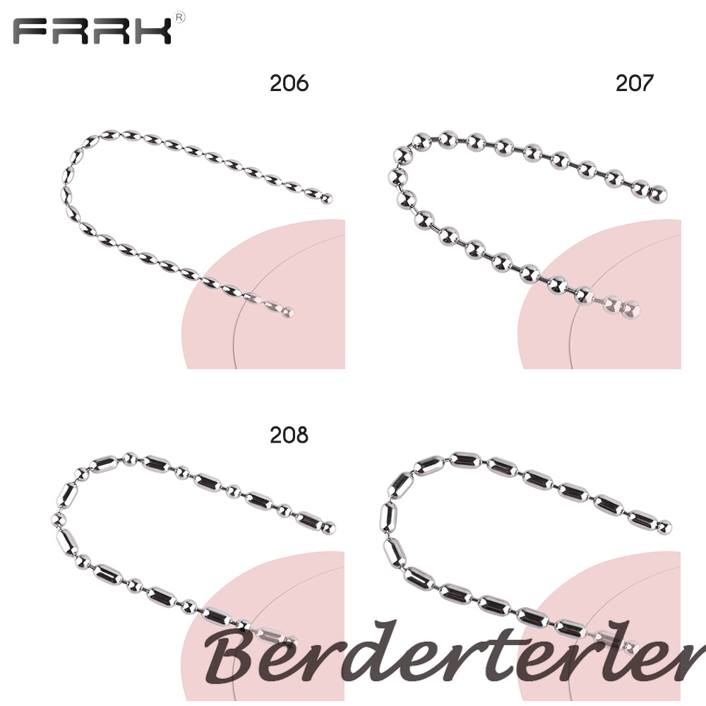 FRRK Stainless Steel Beads Anal Plug Metal Anus Stimulation Butt Plug Sex Toys