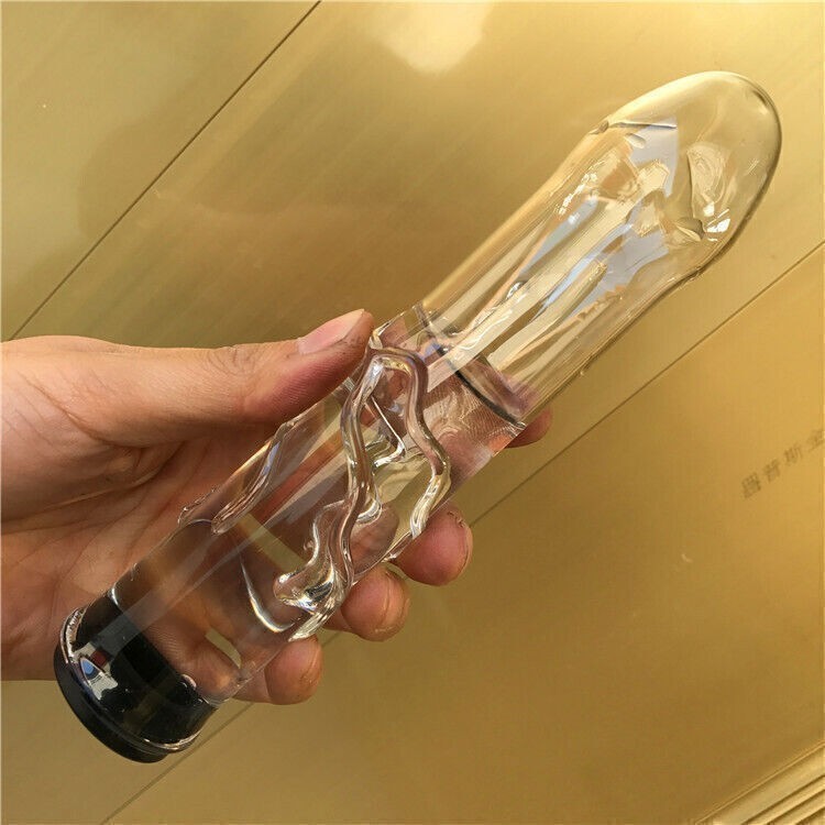 Add Hot Ice Water Pyrex Anal Butt Massage Hollow Glass Dildo Plug Penis Toy