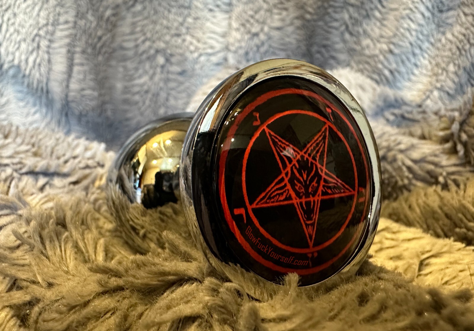 Stainless Steel Red Pentagram Butt Plug! Mature adults only, 18+