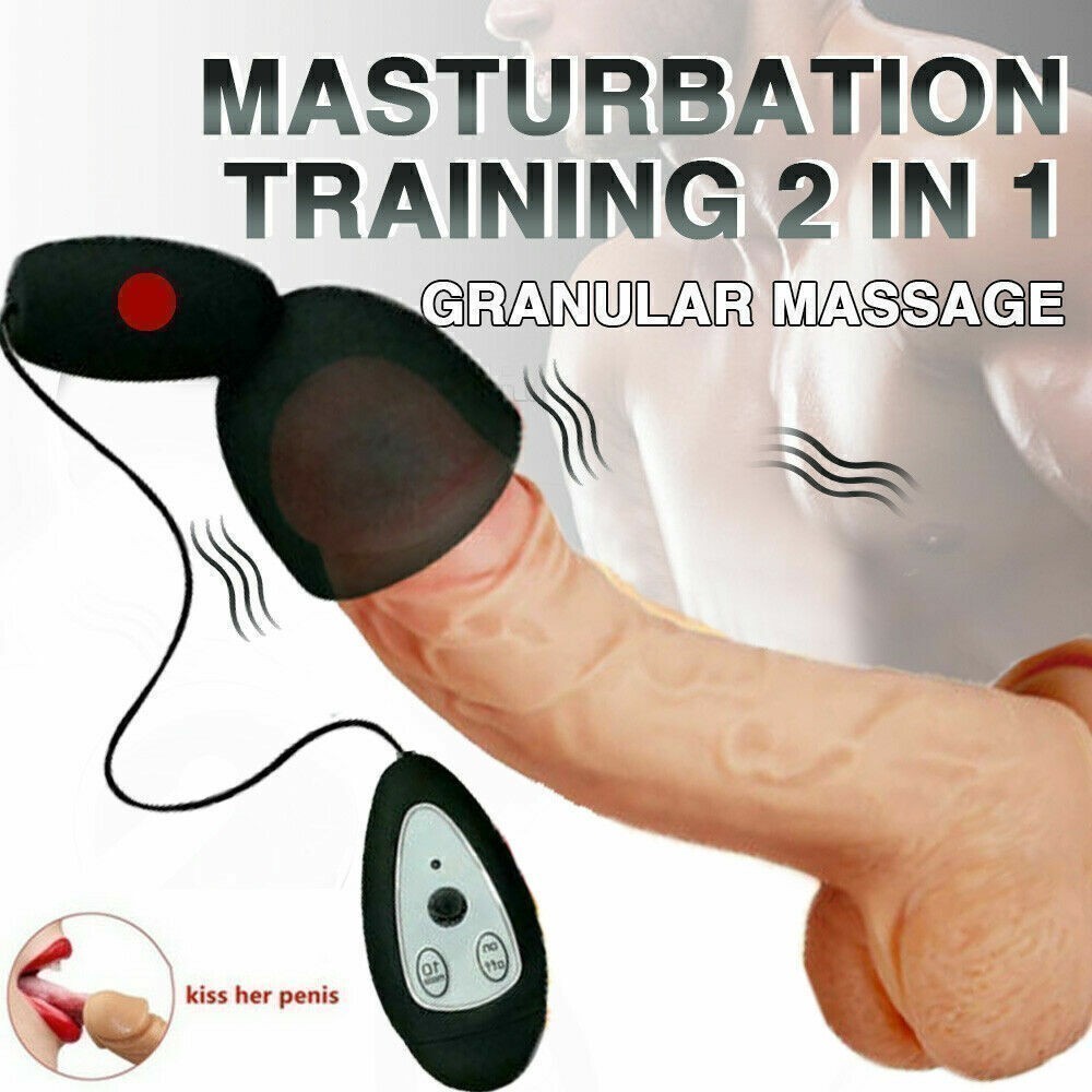Penis Delay Trainer Exerciser Glans Stimulater Massager Men Vibrator Masturbator