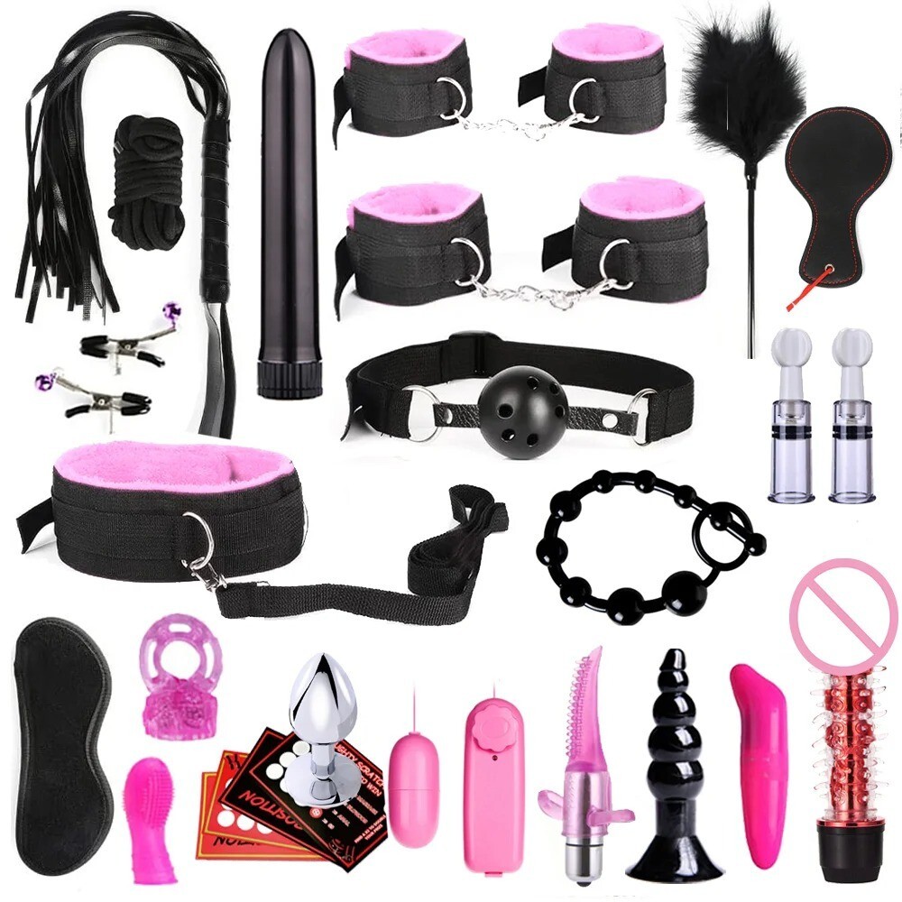 BDSM Bondage Kit Beginners Pack Cuffs Collar Gag Restraint Fetish Sex Toy
