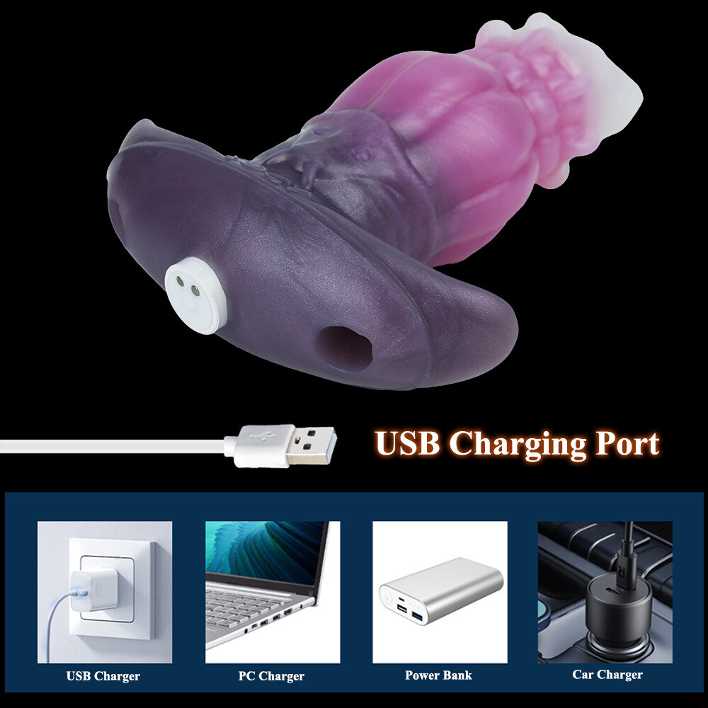 Silicone Anal Plug Vibrating Dildo With Belt Tail Erotic Vibrator Handcuffs Toys