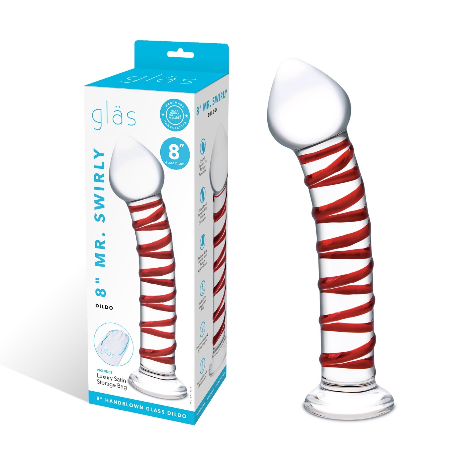 Gläs 8″ Mr. Swirly Dildo