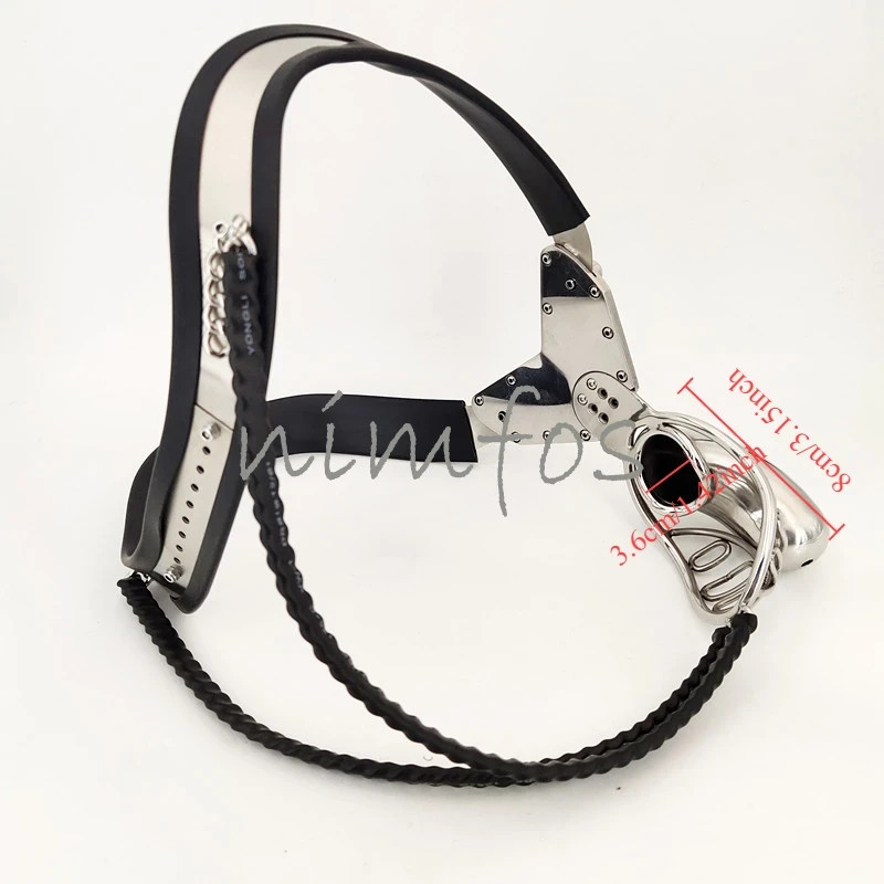 Male Stainless Steel silicone Chastity Belt Pants Y Types Cage with Double Wire