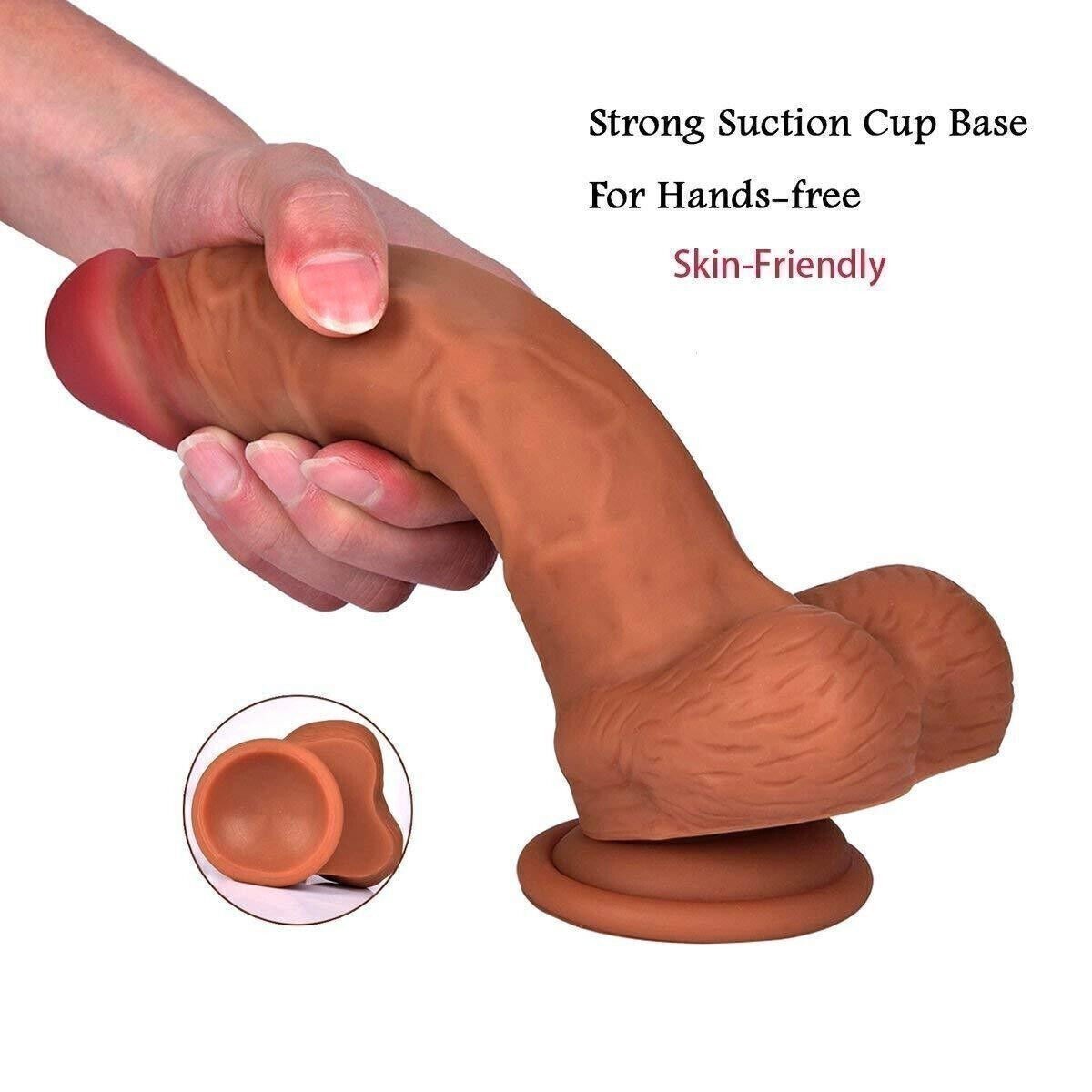 386G-8.27inch-Realistic-Huge-Long-Dildo-G-Spot-Sex-Massager-Penis-Cock-Anal-Toy