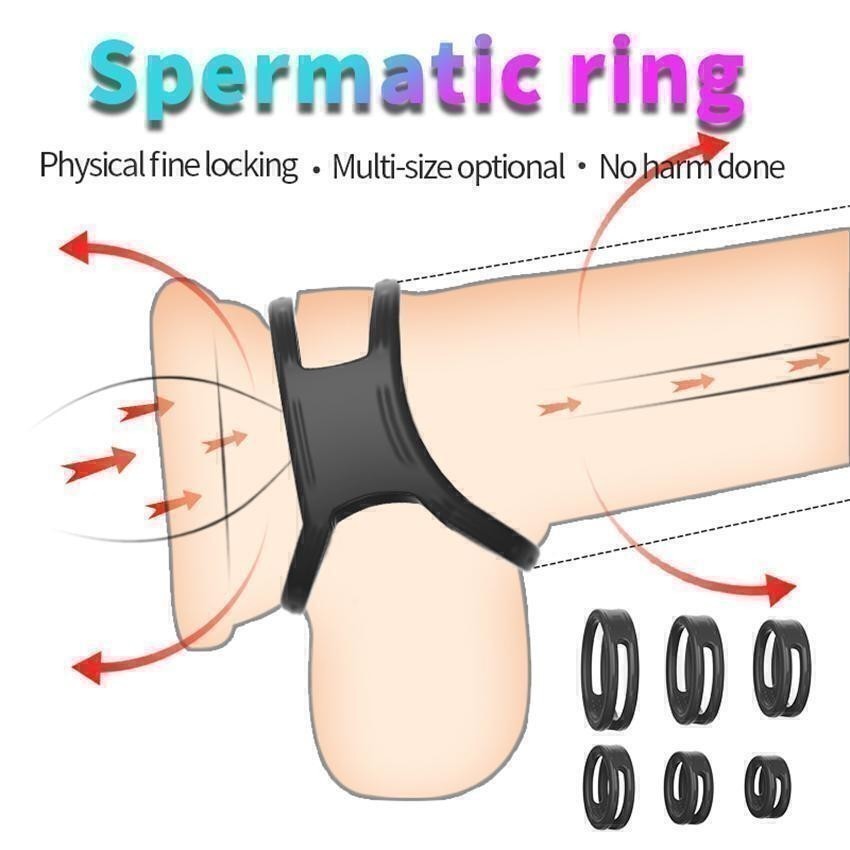 Silicone-Balls-Stretcher-Scrotum-Ring-Penis-Enhancer-Cock-delay-time