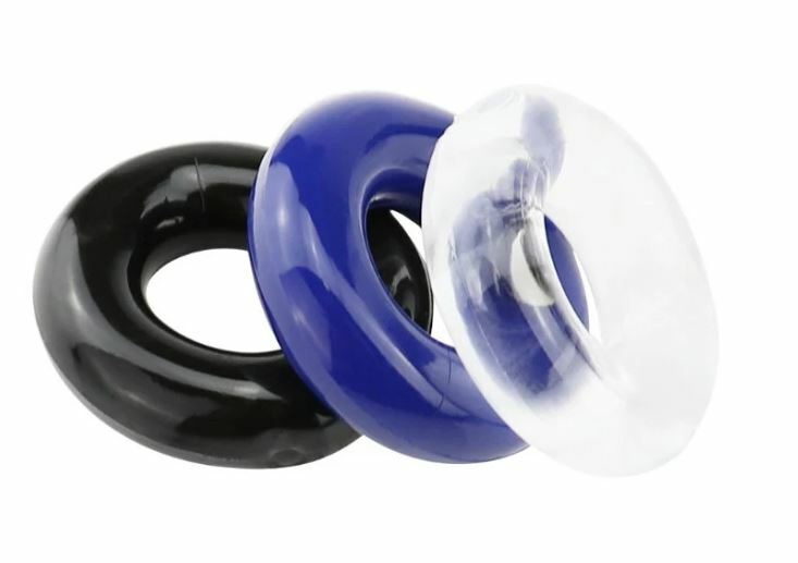 One Pack of 3 Cock Rings, Stretchy Strong Stay Harder Penis Rings ED