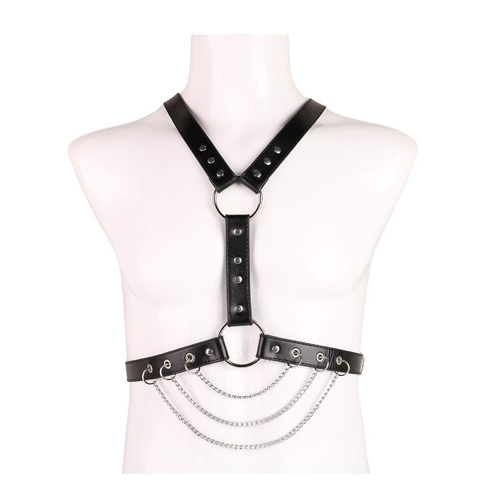QKKQ Adjustable Couple Bondage SM Harness Set with Leather Manacles & Restraint