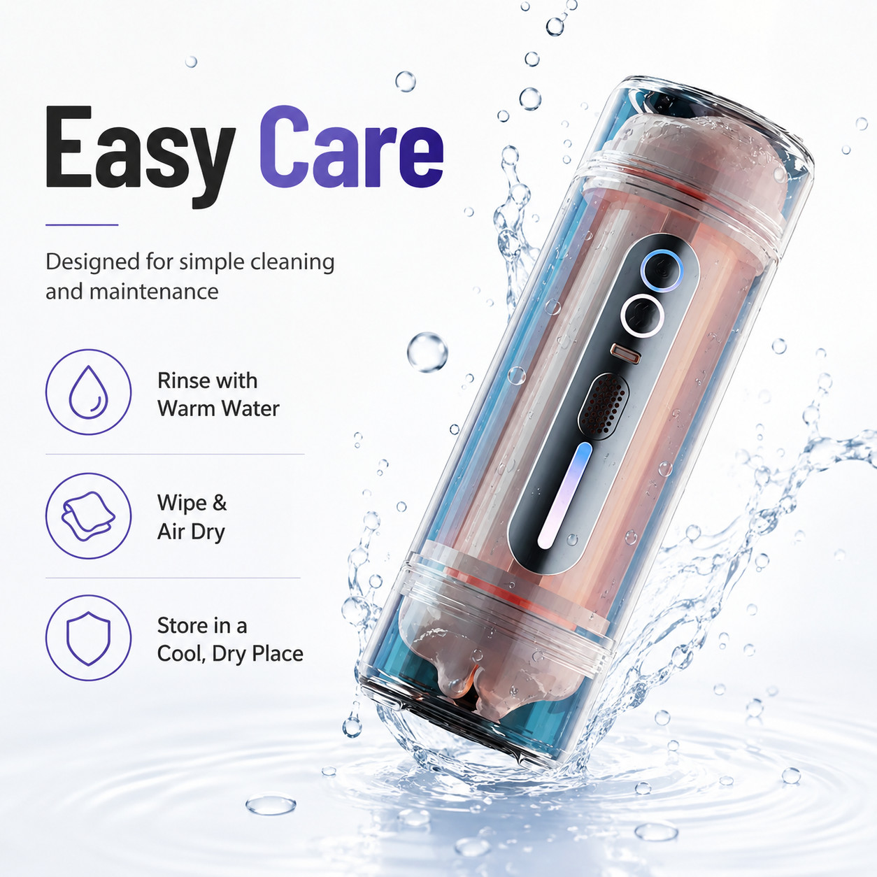 Automatic Male Masturbator Dual Textured 7 Modes USB Rechargeable Adult Toy