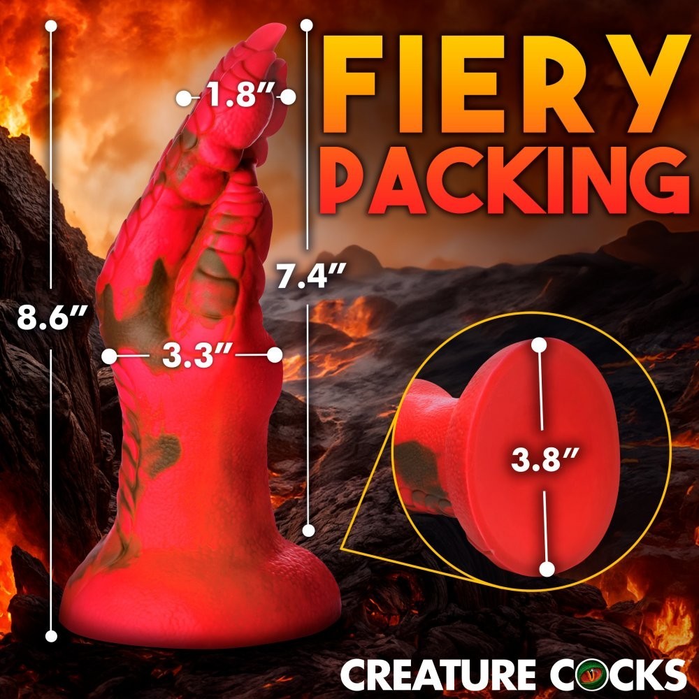 Demon Claw Fisting Silicone Dildo Red Creature Cocks Satan Cock Suction Cup Stra