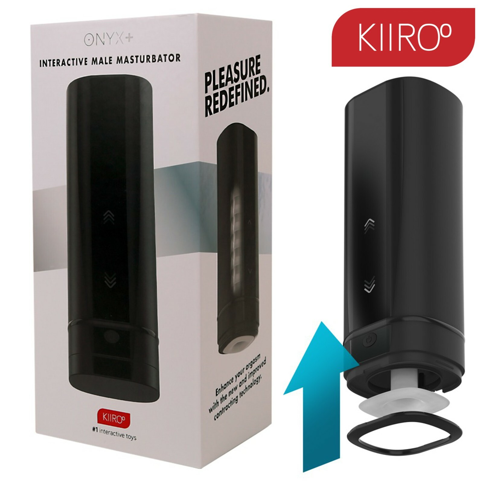 Kiiroo Onyx+ Teledildonic Male Masturbator Vibe Interactive Masturbator Men