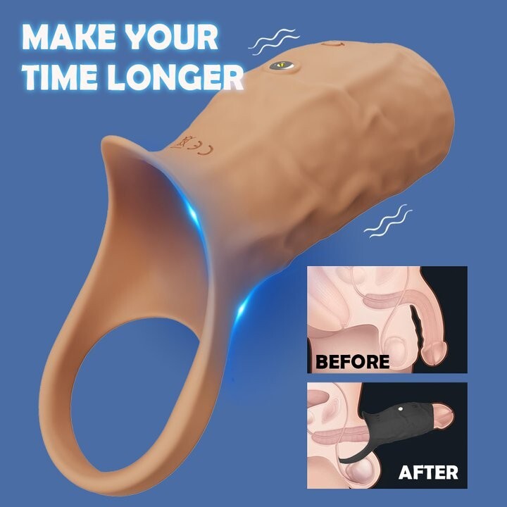 Male Cock-Girth-Enlarger-Enhancer-Big Penis-Extension-Extender-Sheath-Sleeve Men