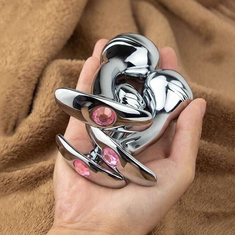 Metal Butt Plug Vibrator Prostate Massager Anal Bead Dildo Sex Toy for Men Women
