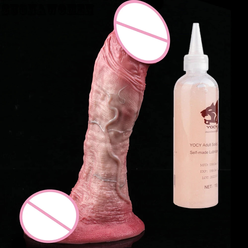 9.06 Inch Long Realistic Dildo With Sucker Silicone Anus Vaginal Adult Sex Toys