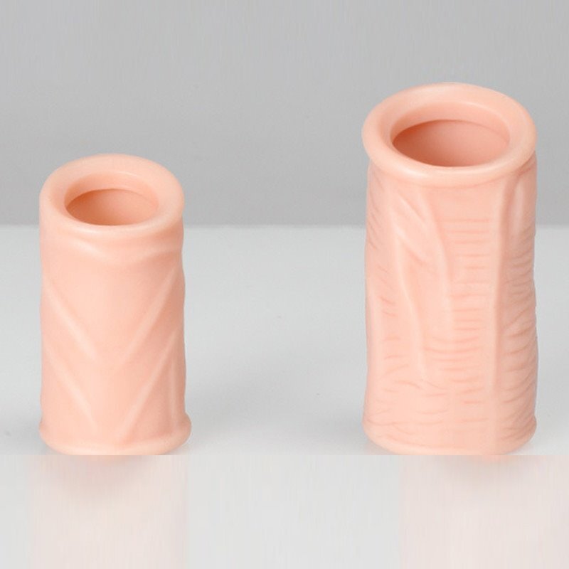 2 Foreskin Penis Cock Ring Sleeve Sheath Prolong Delay Premature Ejaculation