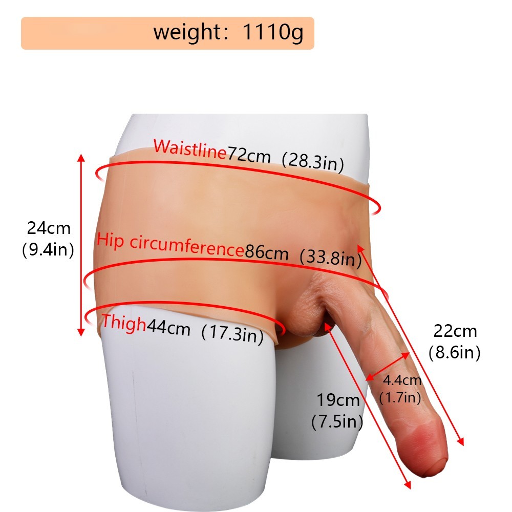 Silicone Dildo Pants Strap-on Solid Penis Underwear Sex Toy for Women Couple Les