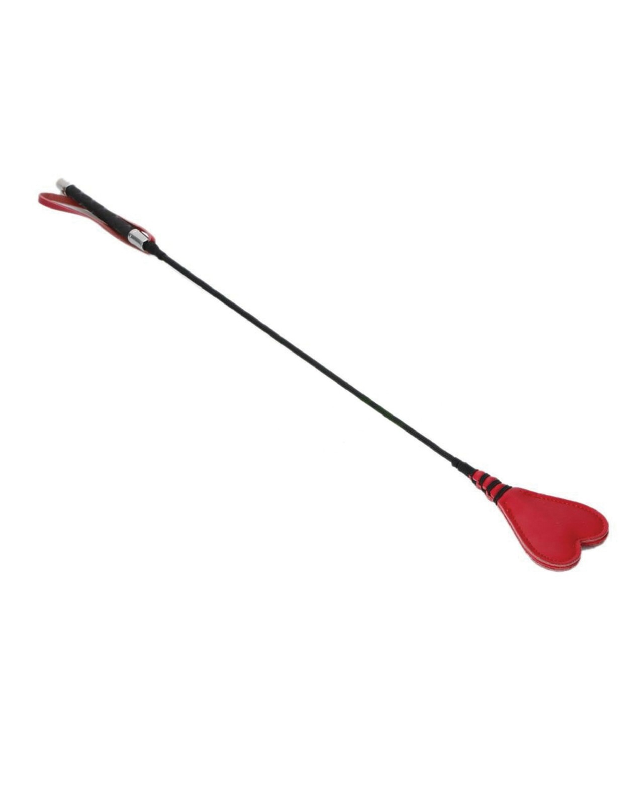 Riding Crop Leather 5.25 Inch BDSM Spanking Plesur Red & Black