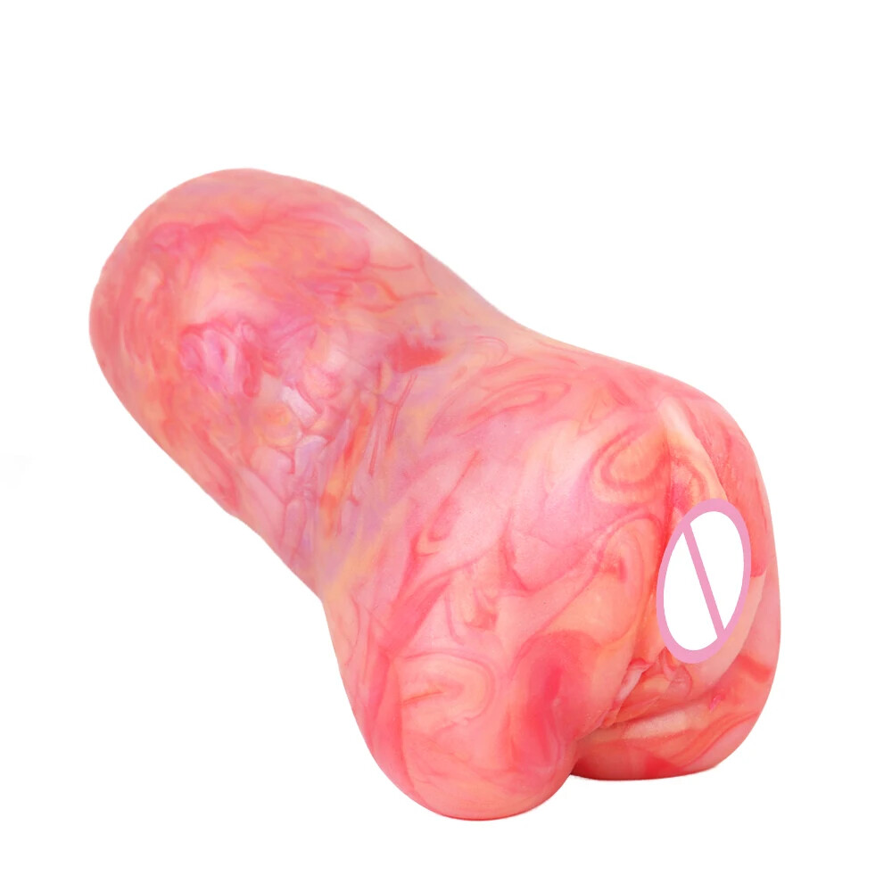 Male Silicone Masturbation Cup Pussy Artificial Vagina Massager Pocket Pussy