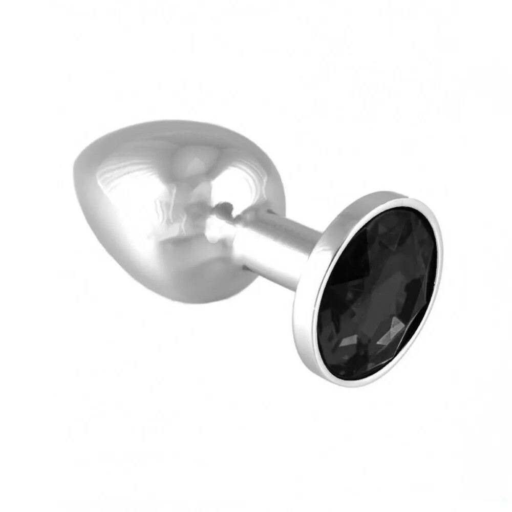 Silver Metal Butt Plug with Jewel Rhinestone S/M/L Sex Toy for Women Men Couples