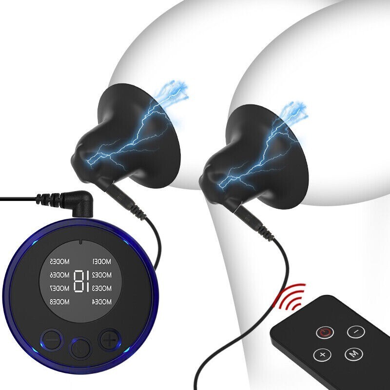 E-stim Shock Nipple Sucker Pump Clit Suction Massager Masturbator Stimulate Toys